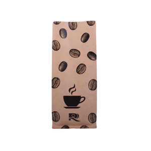 Bolso de café inferior de empaquetado de alimentos biodegradables sostenibles con impresión