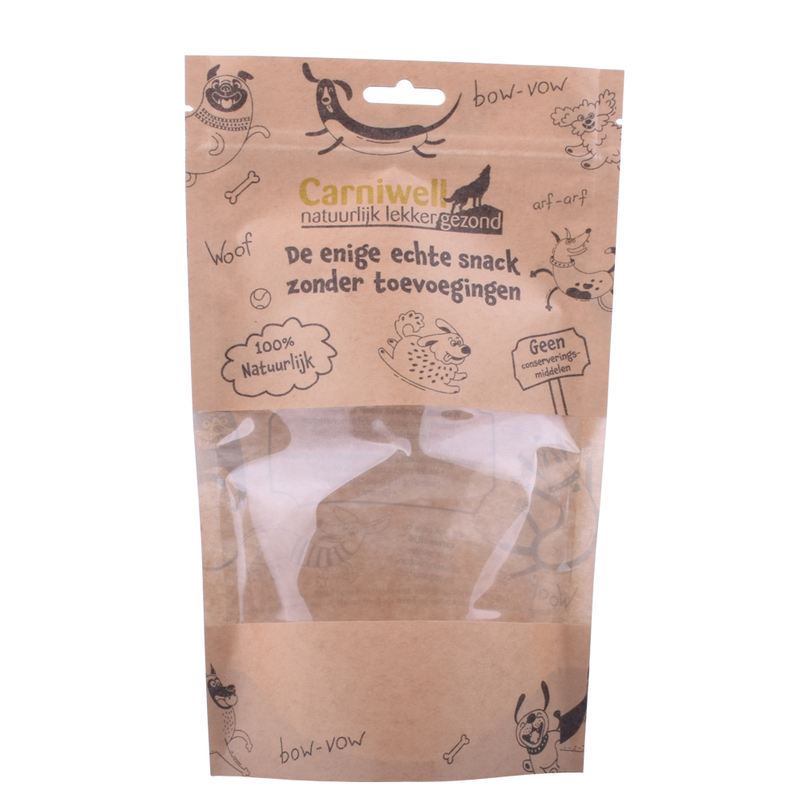 Bolsa de empaquetado de convites para animales compostables respetuosos con el medio ambiente que se pueden volver a sellar Doypack