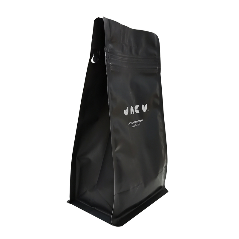 Bolsa de café de caja de fondo plano reciclable 100% ecológico impresa personalizada al por mayor