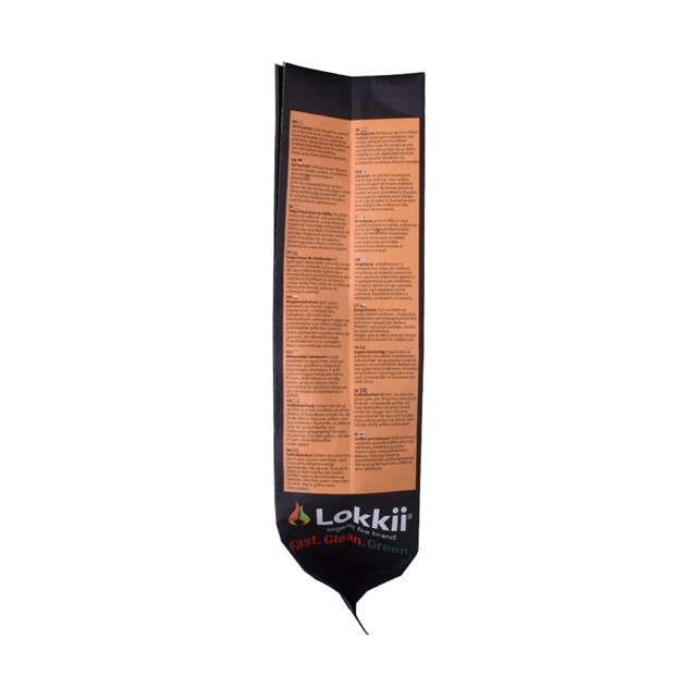 Bolso de papel kraft de carbón compostable con escudo lateral