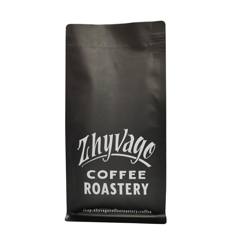 Recicle el bolso de empaquetado del café del bolso de la parte inferior plana con la válvula para el grano de café