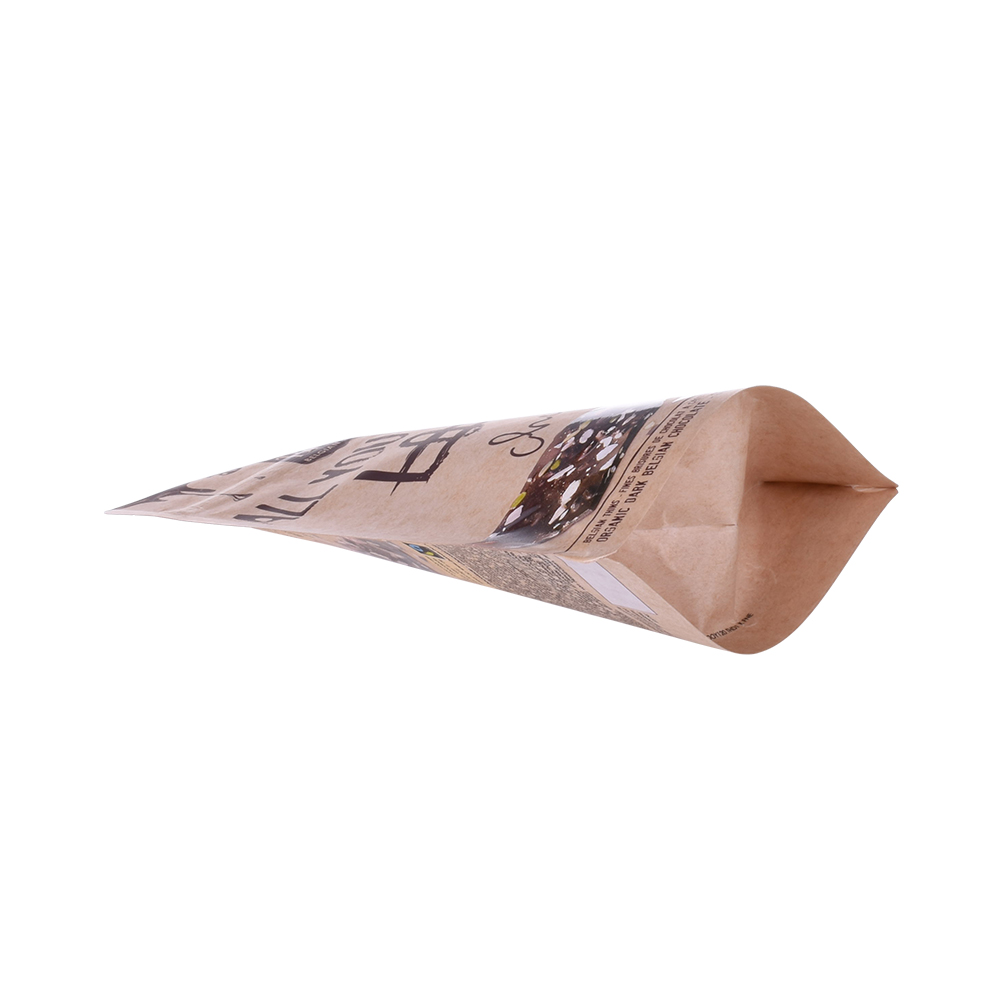 Paquete de refrigerios biodegradable que empaqueta el empaquetado natural de la sensación de la bolsa del bolso de la cremallera del bolso ziplock