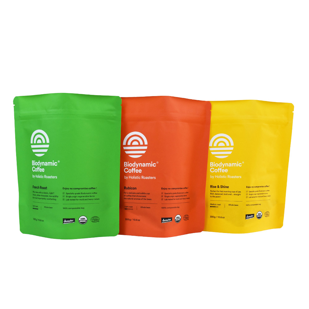 Alibaba Hot Biodegradable & Compostable Stand Up Coffee Bag Doypack