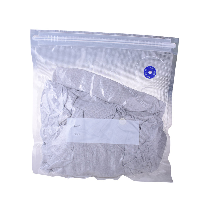 Bolsa de ropa PLA impresa compostable con cremallera