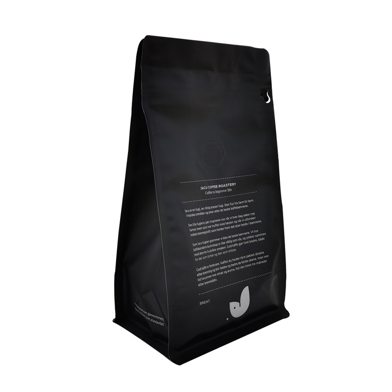 Bolsa de café de fondo plano reciclable logotipo personalizado a todo color