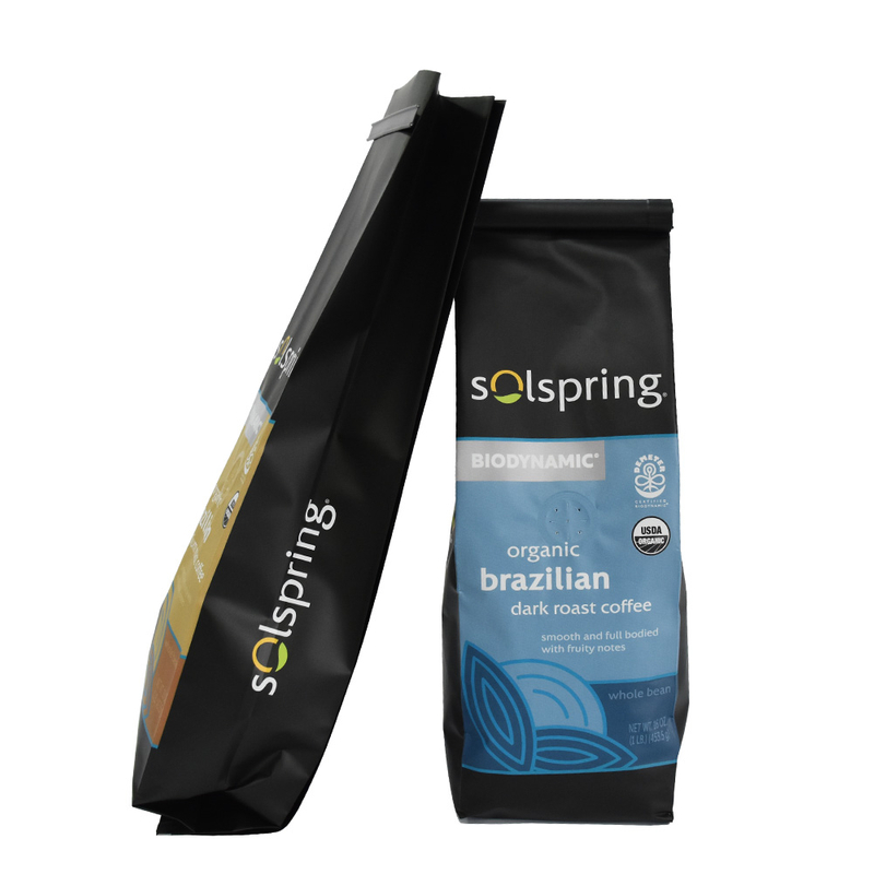 Empaquetado del café del bolso del escudete del tamaño de la barrera de la capacidad grande para el grano de café con el lazo de la lata