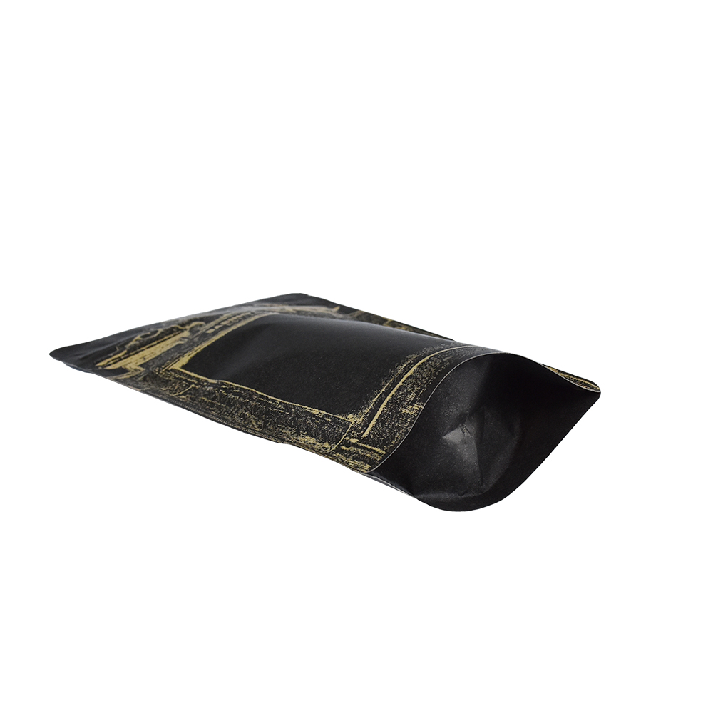 Biodegradable Kraft Paper Zipllock Bag Bag Bag Pouch Logotipo y diseño personalizado en el papel Kraft Directamente Natural Feel Tea Packaging