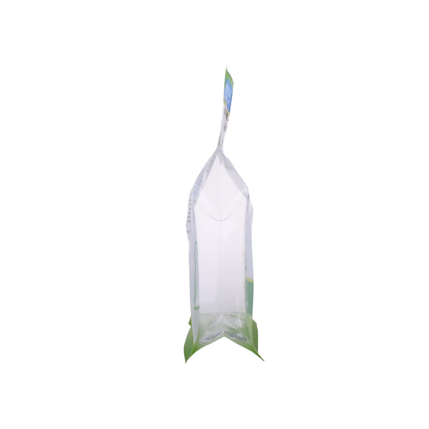 Bolsa de empaquetado de alimentos para perros con fondo de bloque reciclable 100% con cierre de cremallera