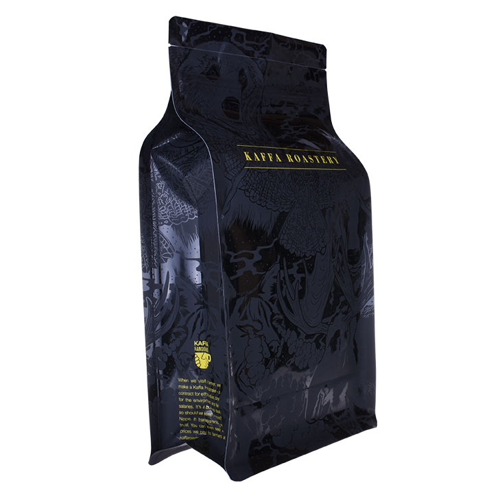 Bolsas de café recicladas de fondo plano personalizado especialidad impresa modificada para requisitos particulares con válvula