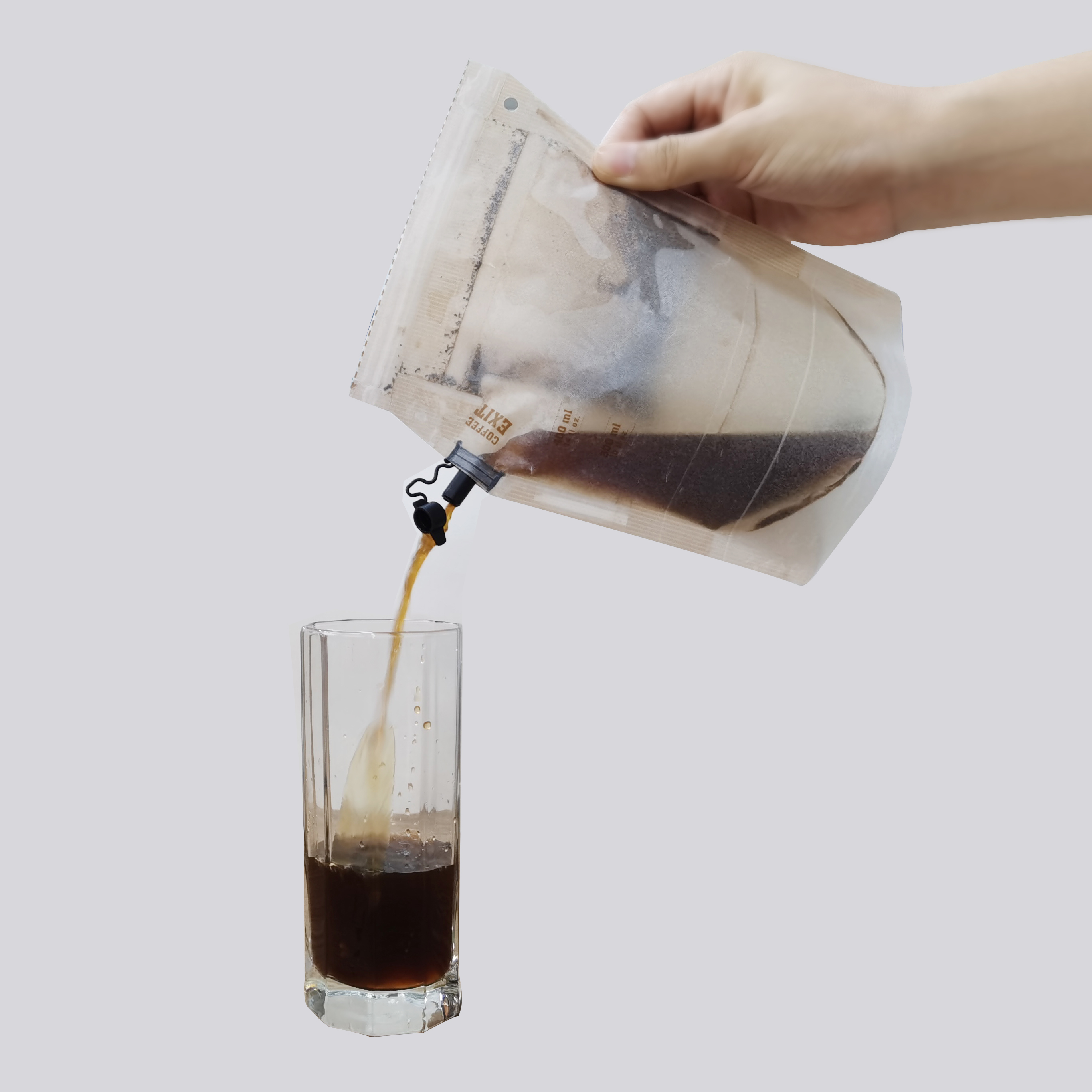 Bolsa de filtro portátil reciclable para preparar café con oreja y pico colgantes