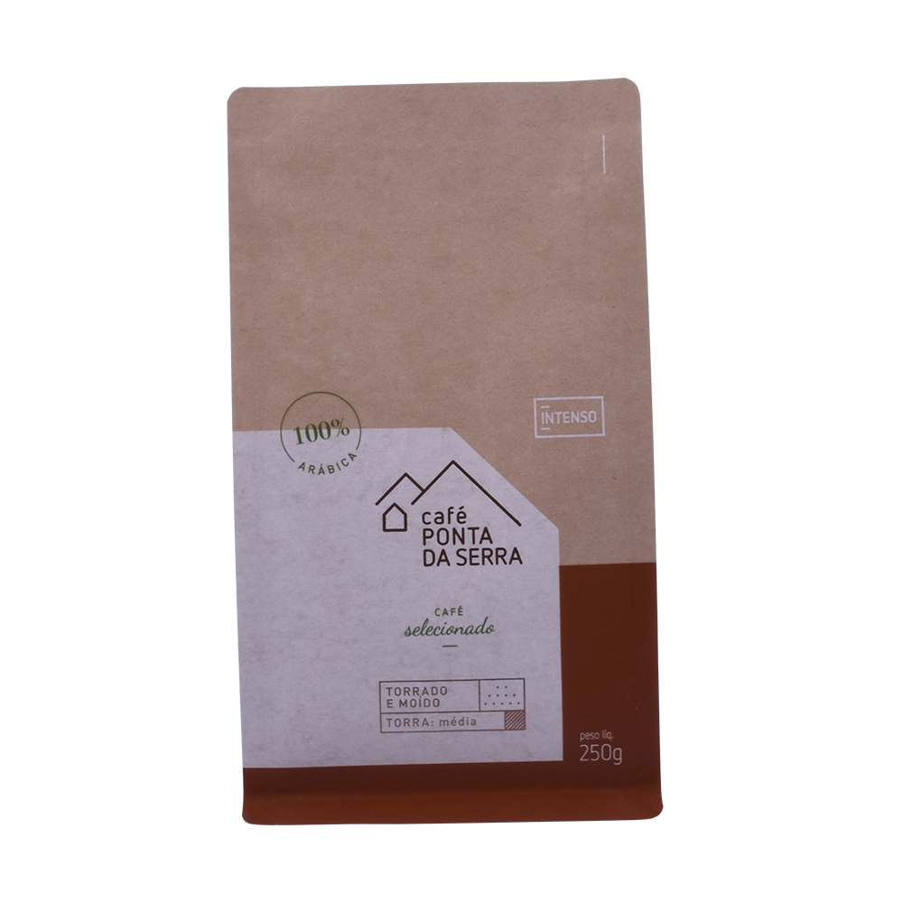 Material compostable de bajo precio Kraft Paper Pouch Zipper Malasia