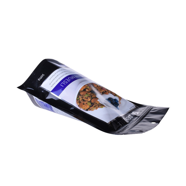 Plásticos reciclables 4 bolsa con cremallera de pie para muesli