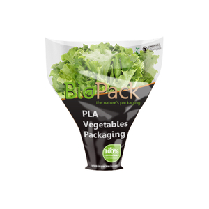 Impresión de logotipo personalizada PBS completamente compostable Clear Film Bolsas de envasado de vegetales
