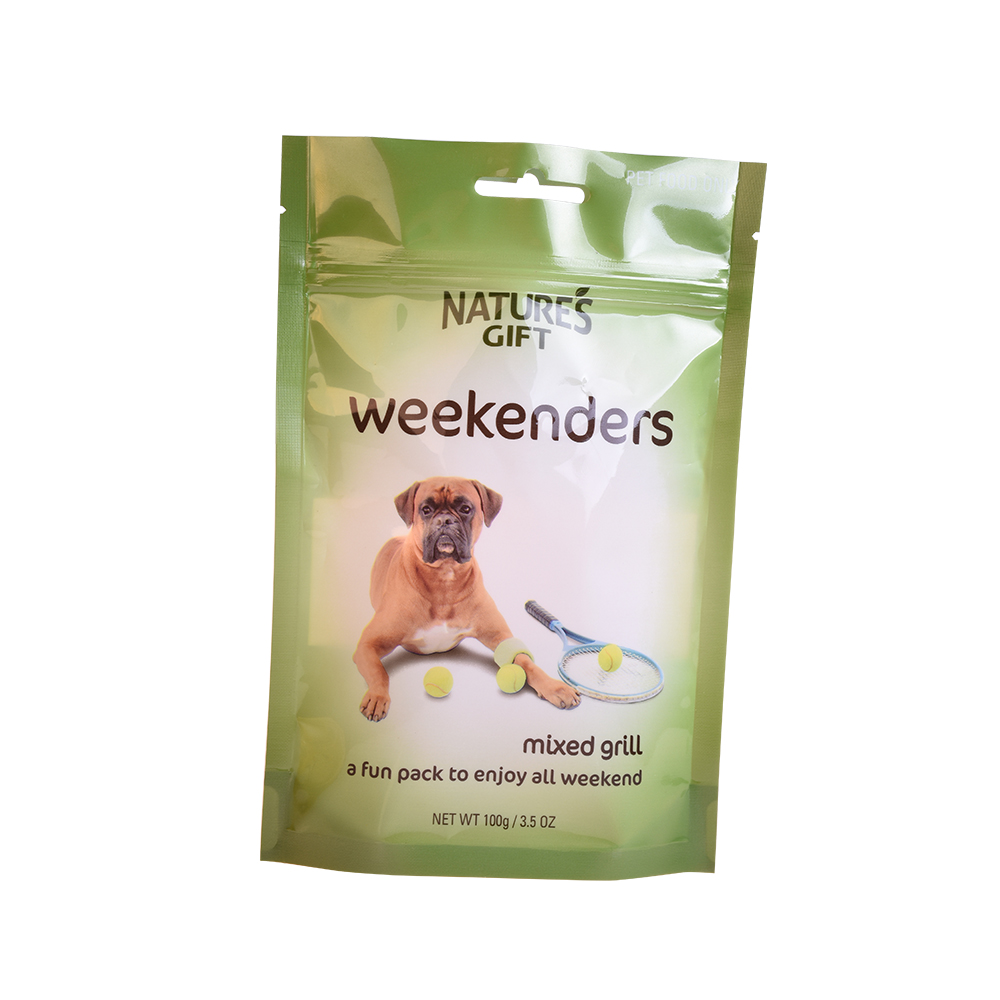El bolso de los convites del envasado de alimentos para perros de la impresión digital multicolor 250g 7oz se puede colgar