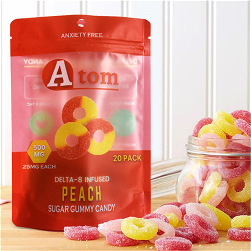 Impreso En Color Bolsas Ecológicas Caramelo Gomoso Mylar A Prueba De Niños