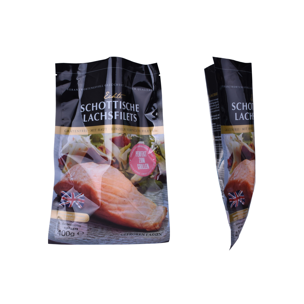 Bolsa de sellado al vacío de grado alimenticio reciclable al por mayor impresa personalizada para envasado de carne de alimentos frescos