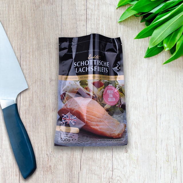Bolsa de sellado de vacío de grado alimenticio reciclable al por mayor impresa personalizada para embalaje de carne de alimentos frescos
